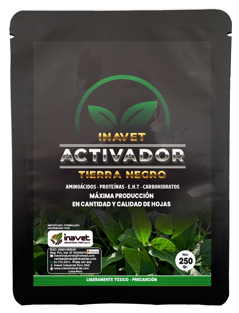 INAVET ACTIVADOR TIERRA NEGRA - 250 GR.