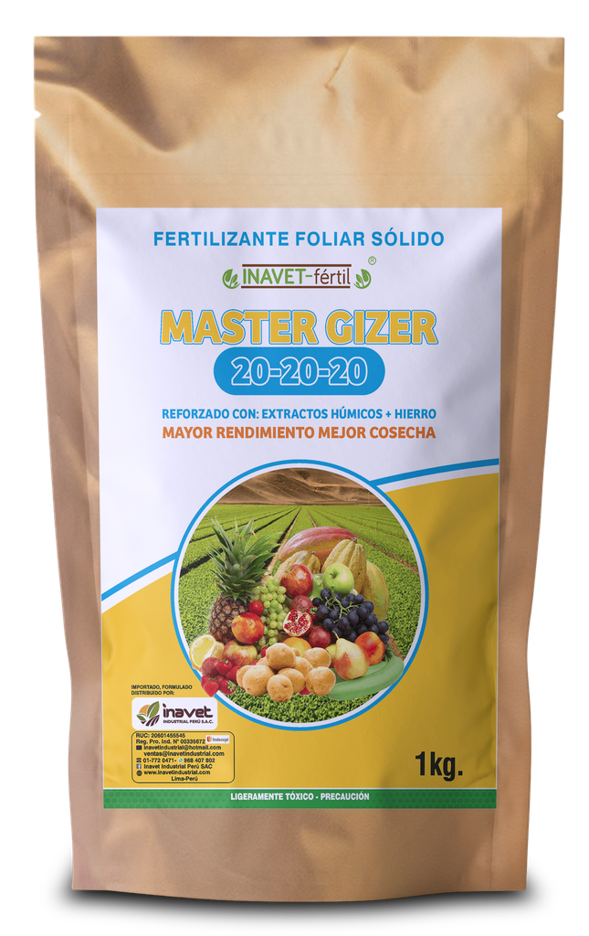 INAVET FERTIL - MASTER GIZER 20-20-20 - 1KG